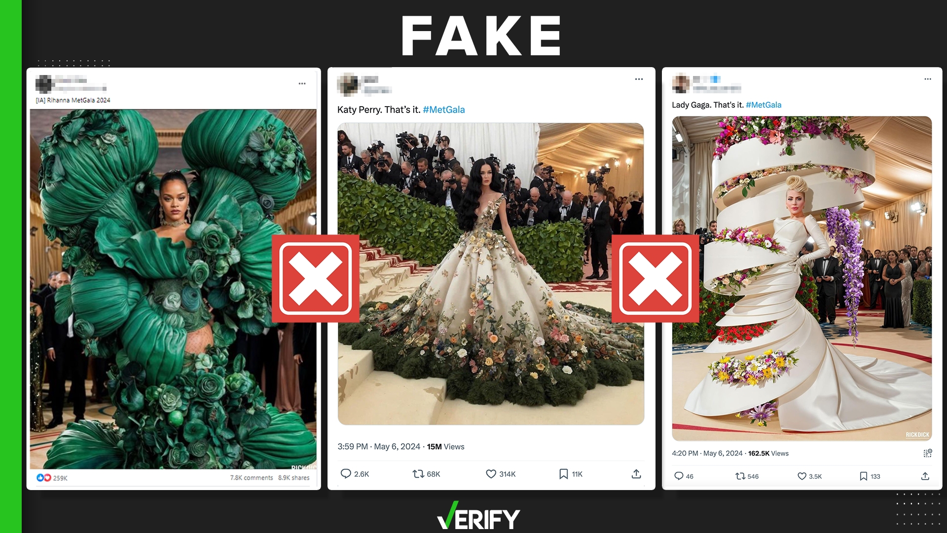 Images of celebrities created with artificial intelligence dominated social media on one of fashion's biggest nights, the annual Met Gala.