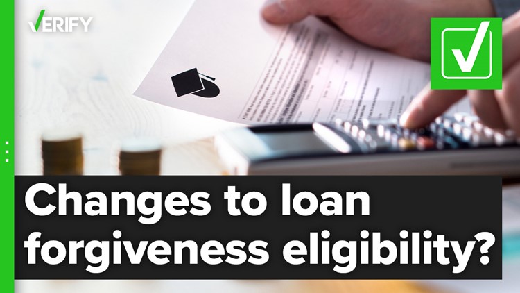 Some borrowers are excluded from a change in the student loan forgiveness plan