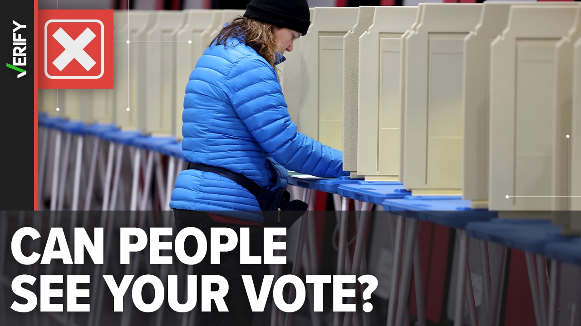 While people can look up your voter registration information, they cannot see who you voted for because it’s private and protected under law in all 50 states.