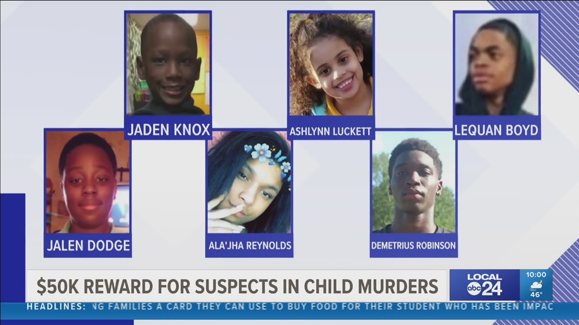 Local law enforcement announced that they have investigated an unusually high number of child murders cases this year.