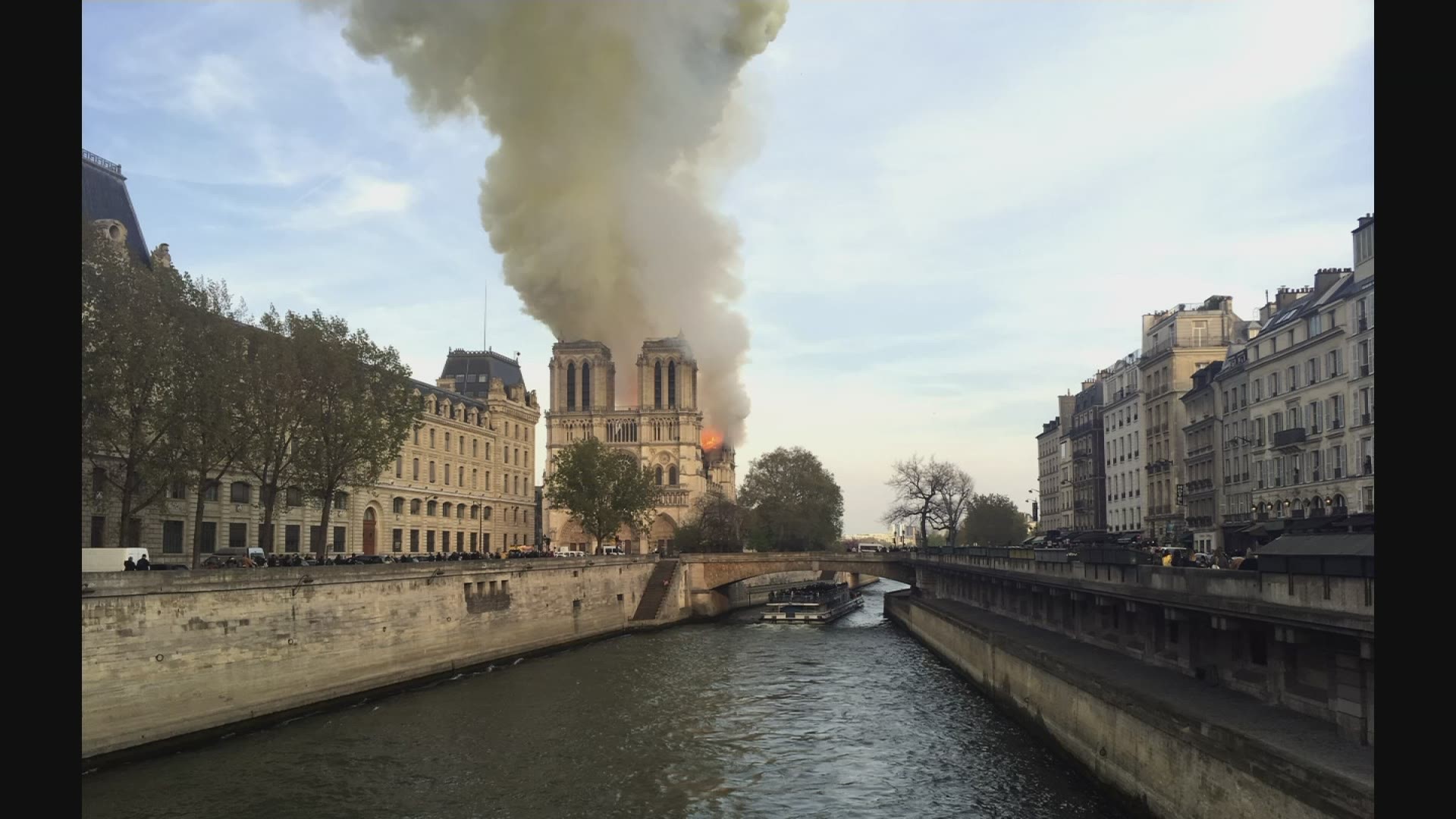 AP images from the fire at Notre Dame Cathedral in Paris, France.