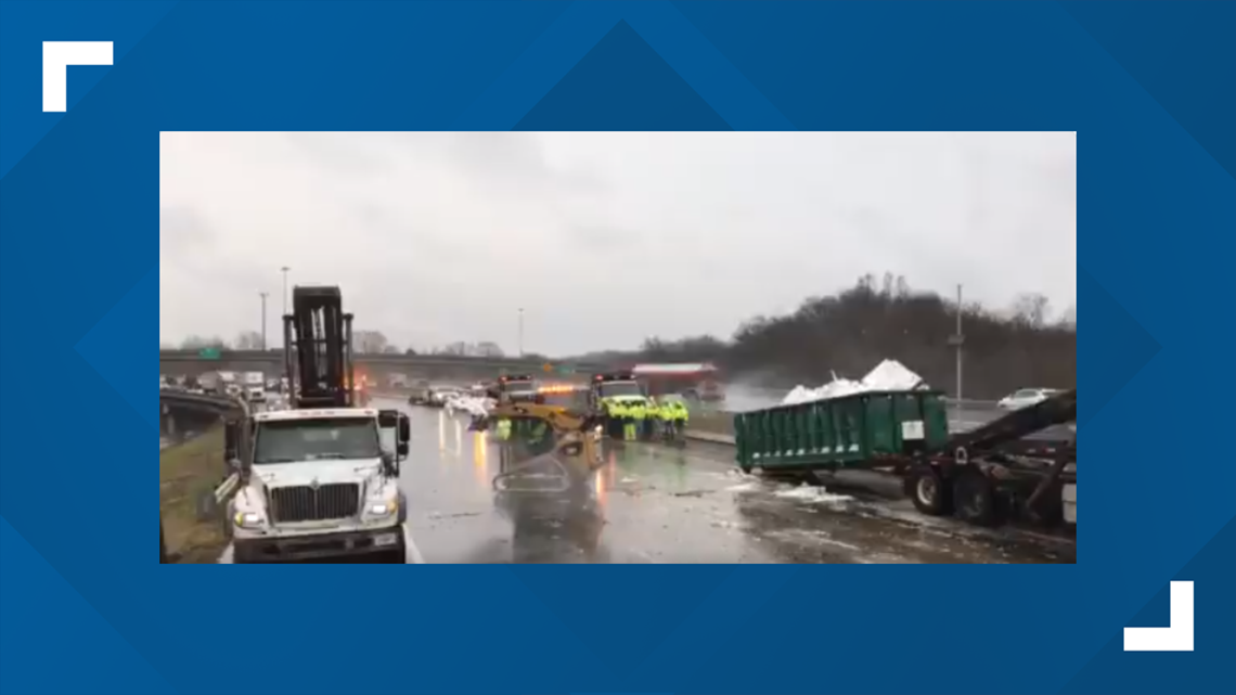 TDOT Update: Crews working to clear 48,000 lbs of powdered sugar off I-40E after multi-tractor trailer crash - Vimarsana News