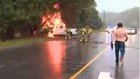 Good Samaritans rescue man after truck hits tree, catches fire