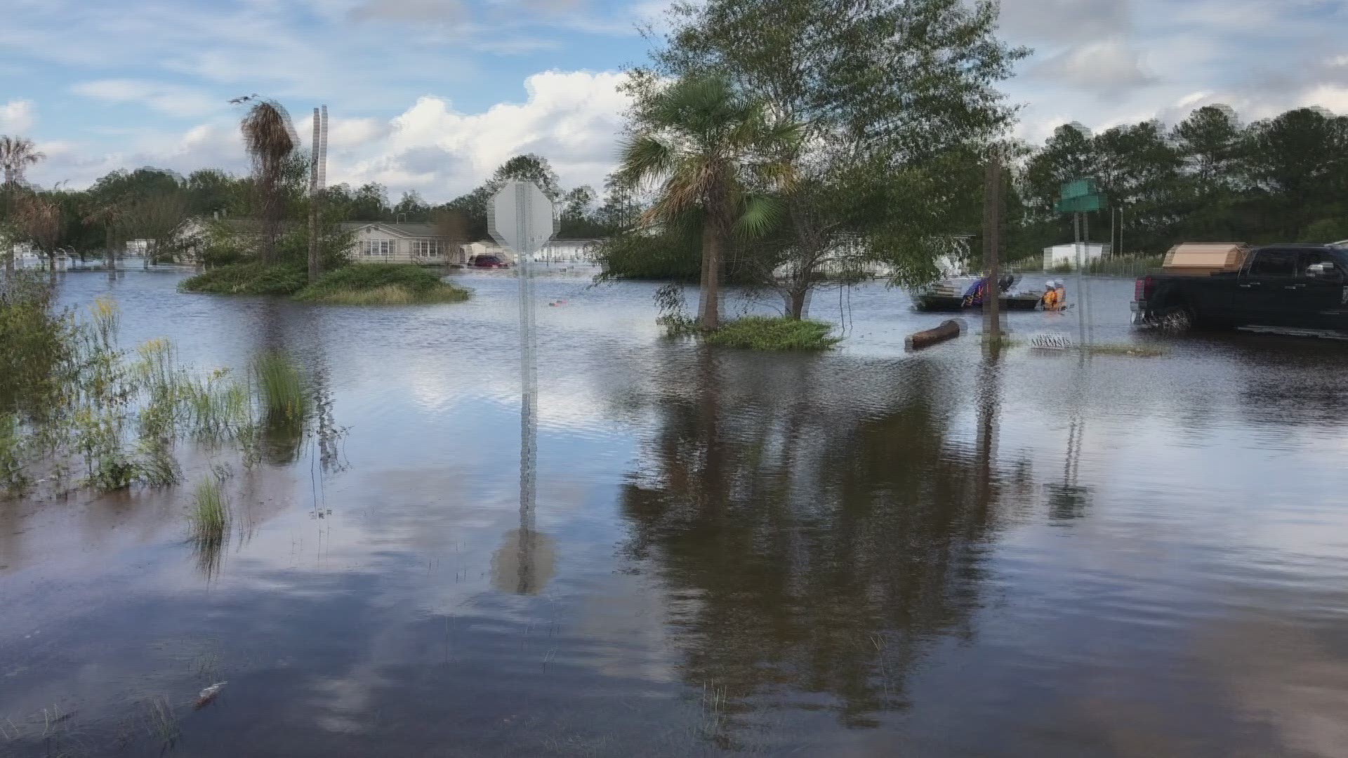 Fire ants spotted floating in Lumberton