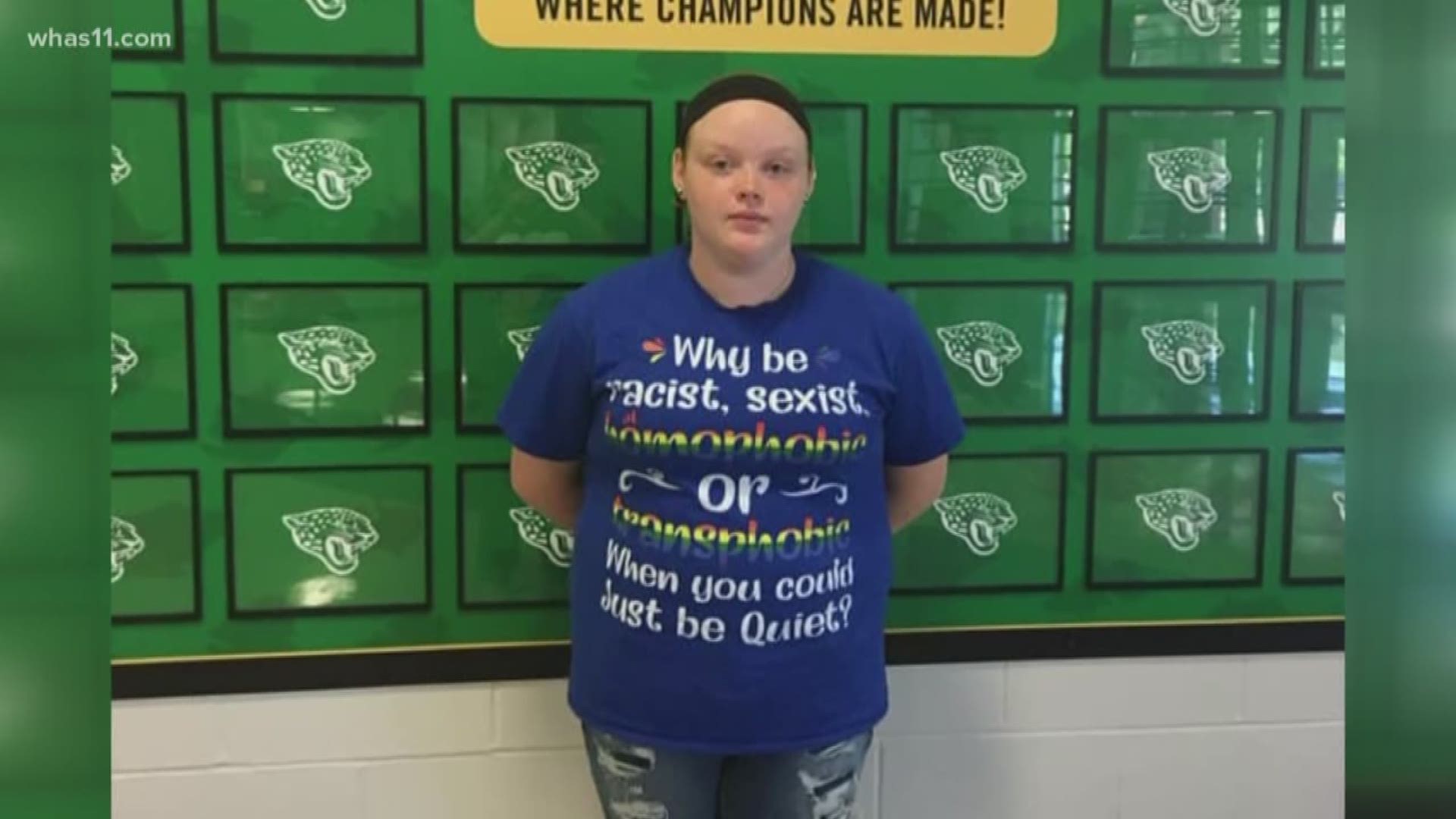 Parents are asking for an apology from a southern Indiana school after they say, their 13-year-old daughter was pulled from class for the T-shirt she was wearing.