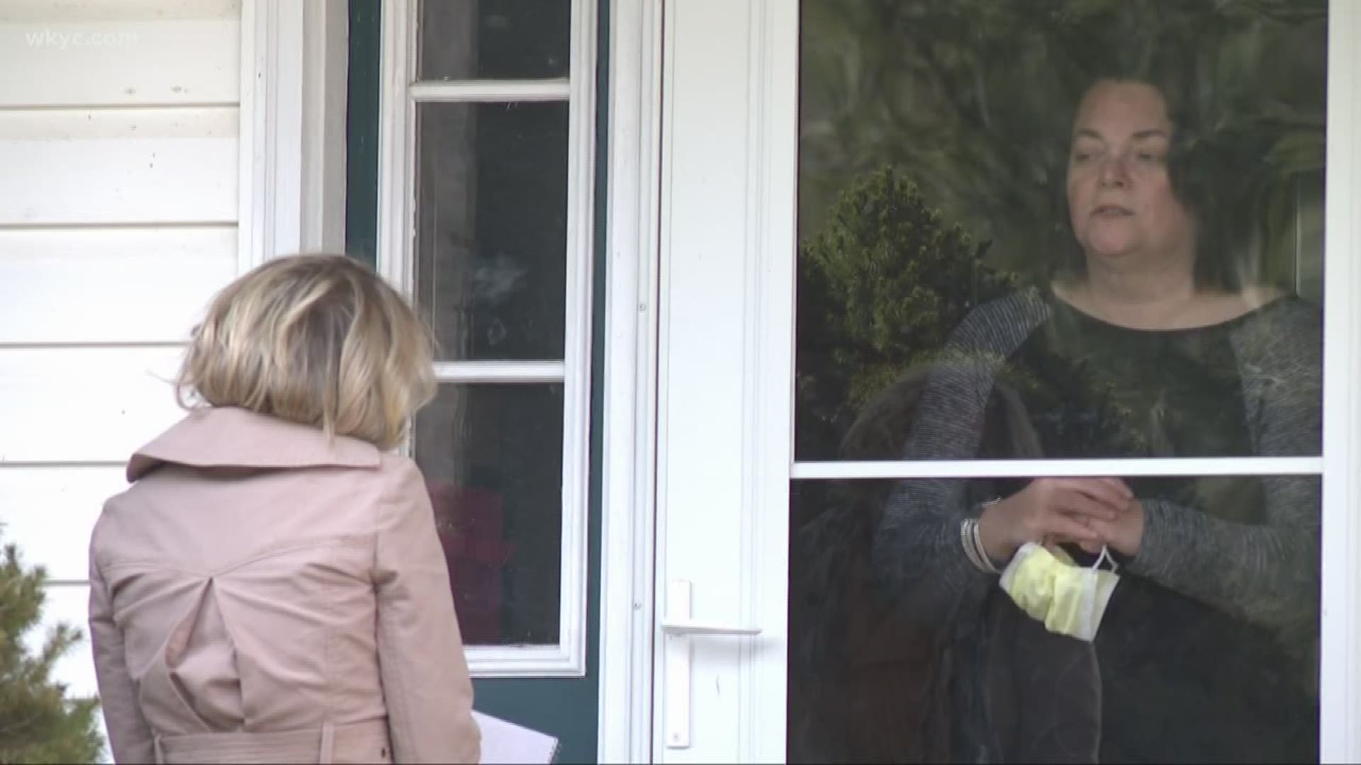 3News Investigator Rachel Polansky went to Driscoll's home, wearing a mask. Talking through a glass door – so that she could share here story.