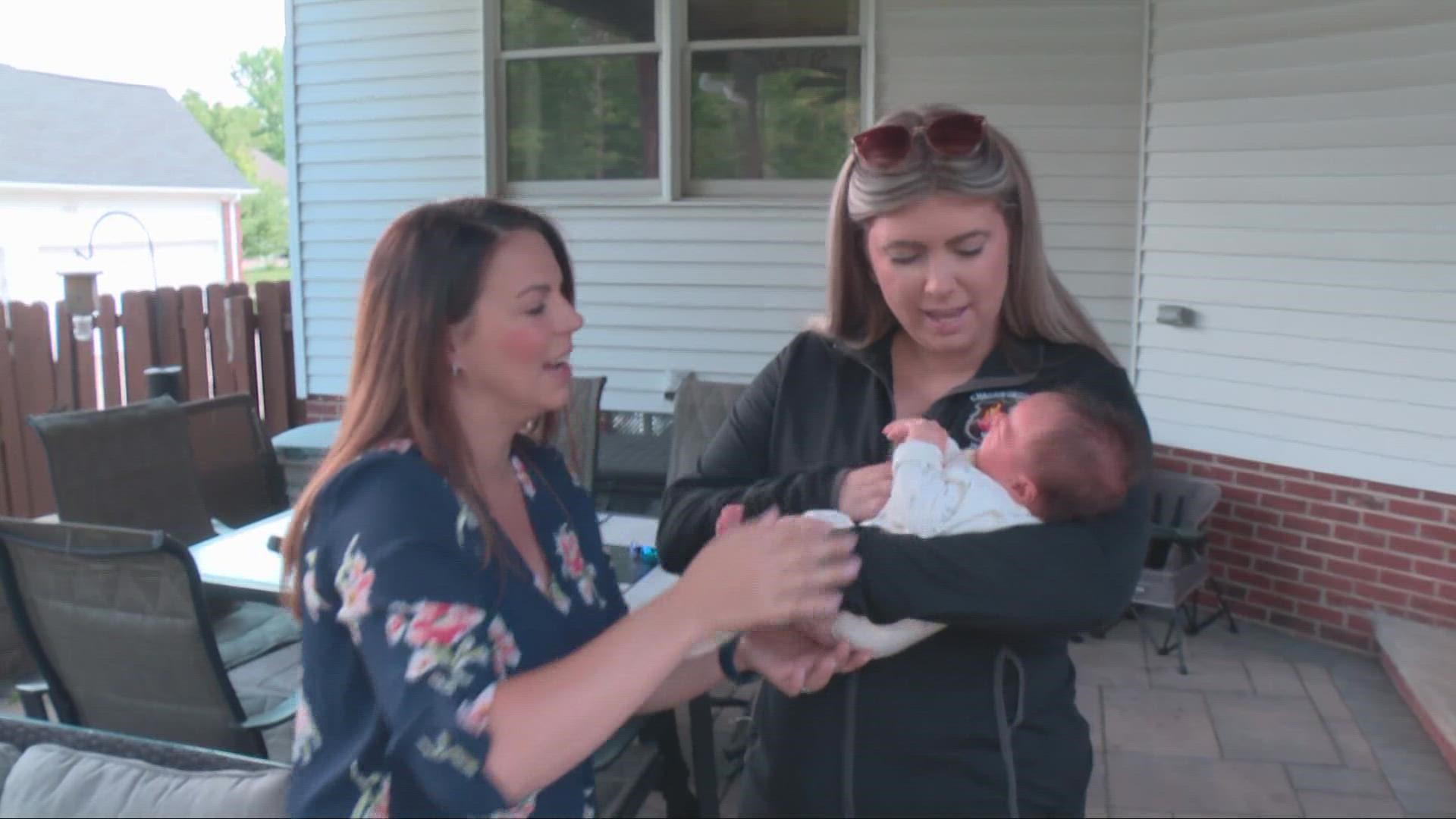 Rob and Lauren Griffiths weren't expecting to have their son at home, but thanks to a reassuring dispatcher, they did.