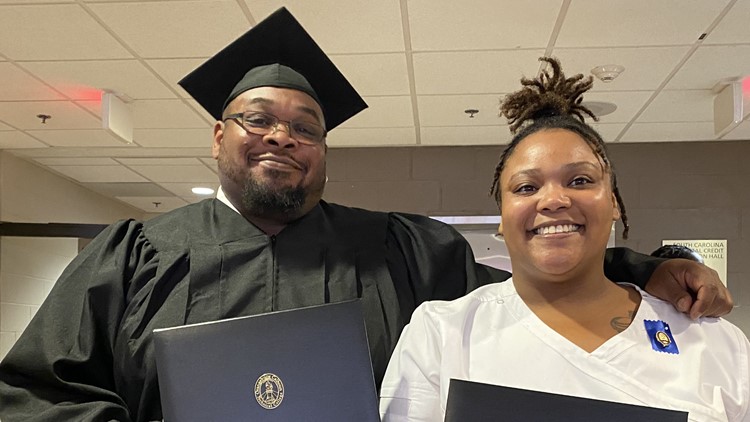 Same graduation day, different degrees: Father-Daughter duo graduate from same college