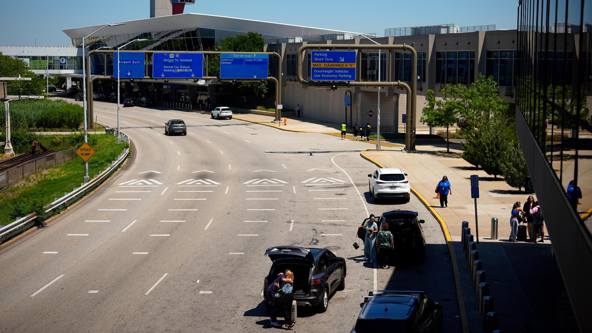 Philadelphia International Airport got a record July snowfall yesterday while the area was experiencing excessive heat with temperatures peaking in the 90s.