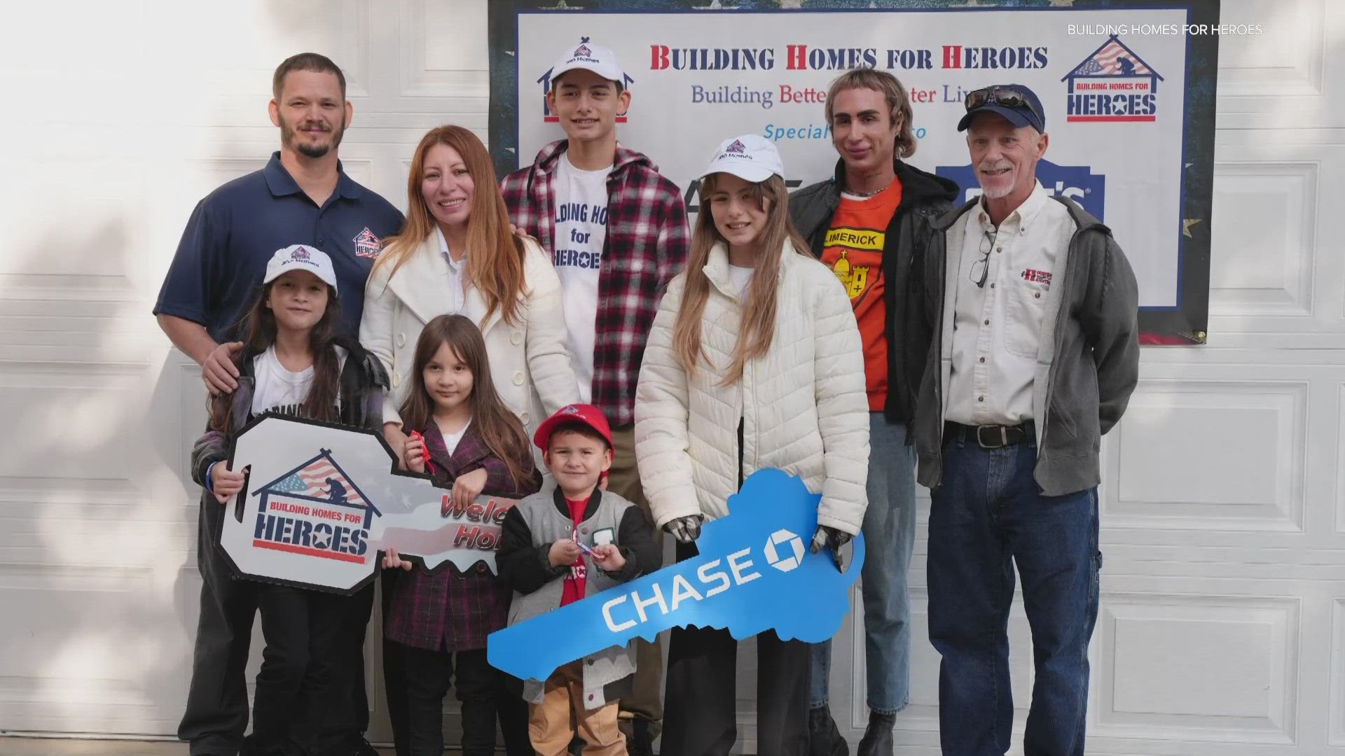 Retired Army Sergeant Michael Burroughs and his family got the keys to their new home thanks to the organization "Building Homes for Heroes".