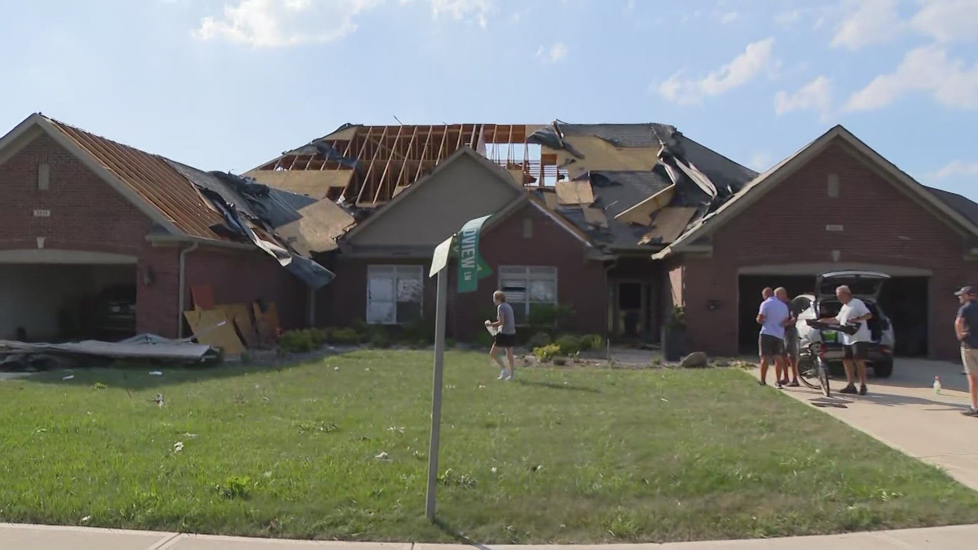 Cleanup is underway in several neighborhoods.