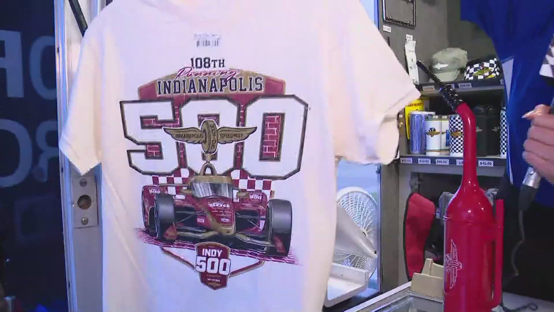 Lauren and Samantha are at the merch truck near Gate One to give us a look at some of the newest merch for this year's 108th running of the Indianapolis 500.