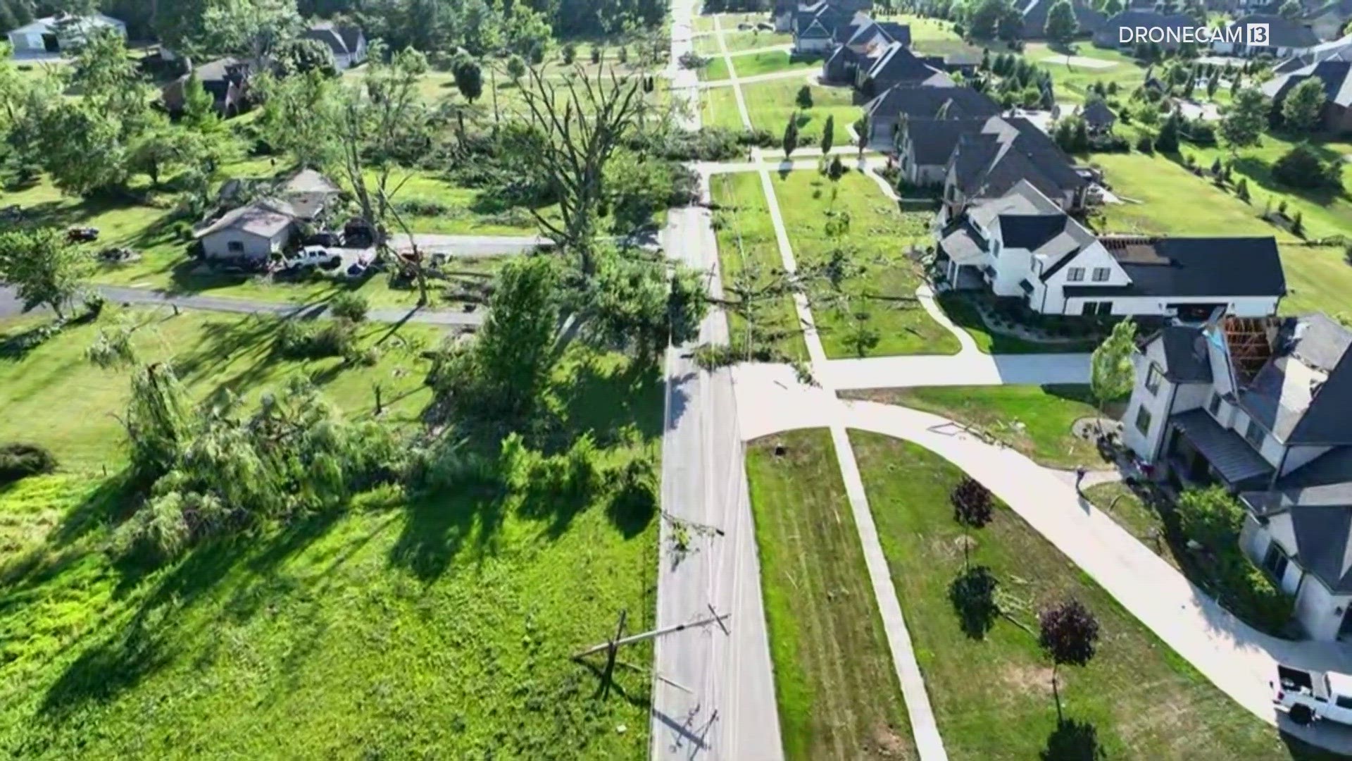 One of the hardest-hit areas was in northern Johnson County.