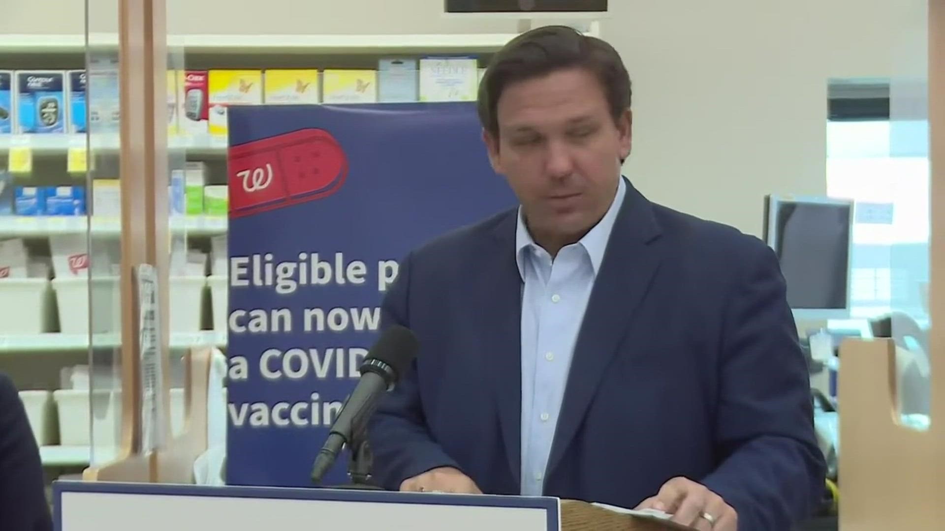 DeSantis says 97 stores will be offering the vaccine statewide.