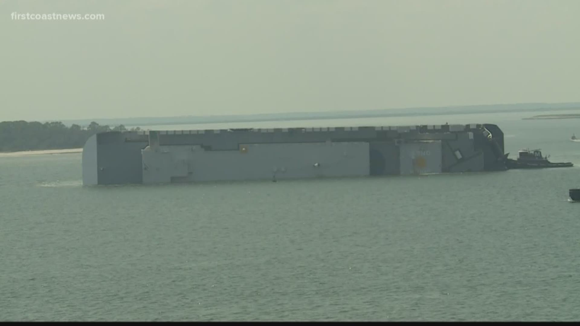 Crews are working to free one more person from the wreckage in St. Simons Sound. The cargo ship has been on its side since early Sunday morning.