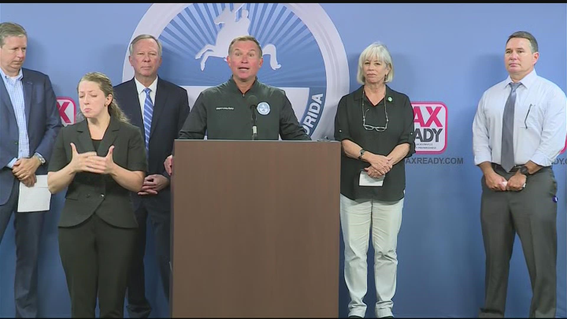 Mayor Curry said we should start seeing rain and wind starting this evening and into the morning.