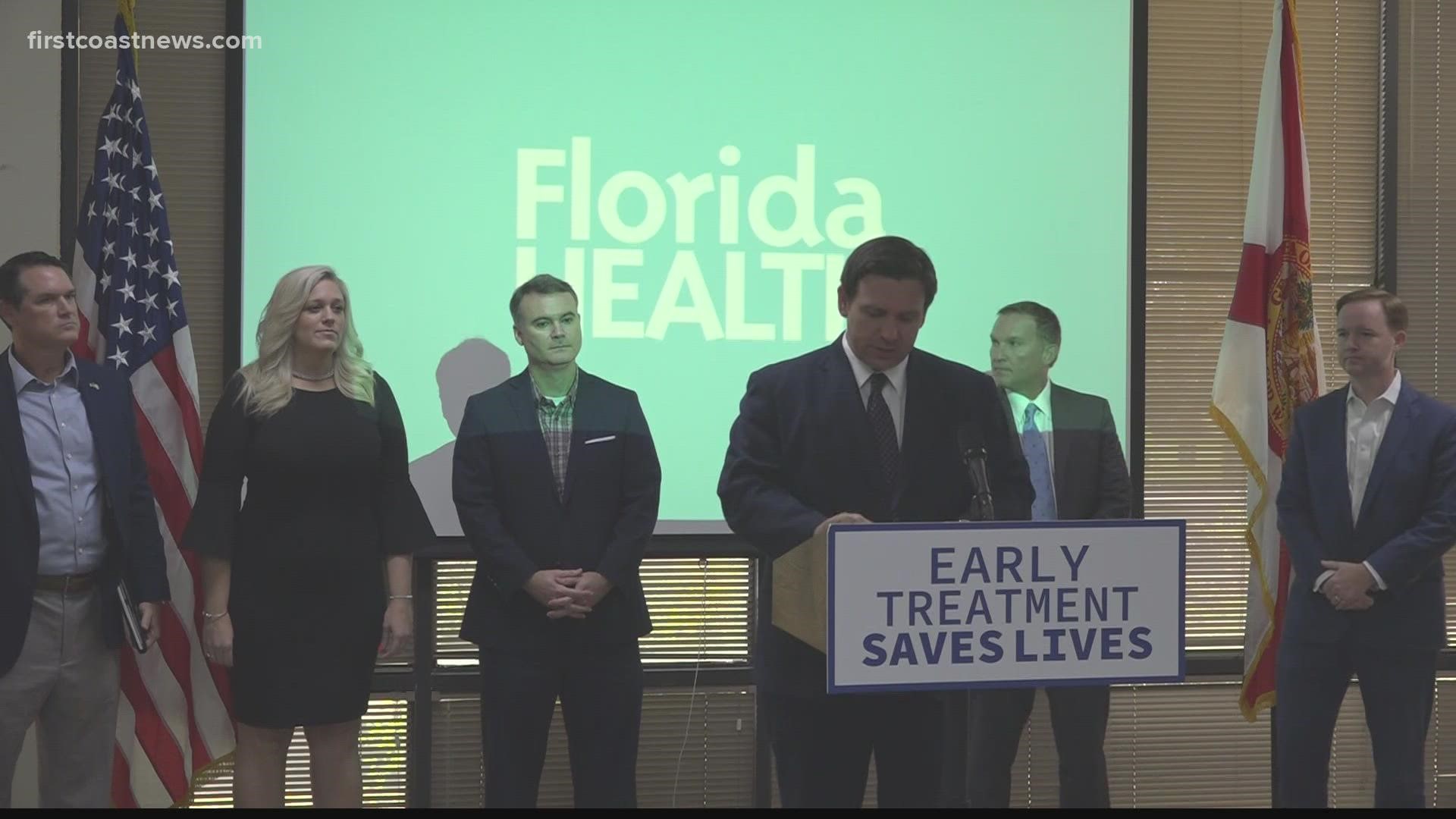 Gov. Ron DeSantis says 30,000 monoclonal antibody treatments have been administered in Florida so far. One woman who got the treatment says it saved her life.