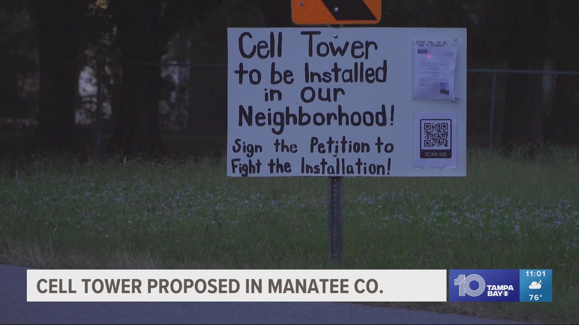 Residents said they have concerns with the tower so close to where they live. Some worry about their health and others about their property values.