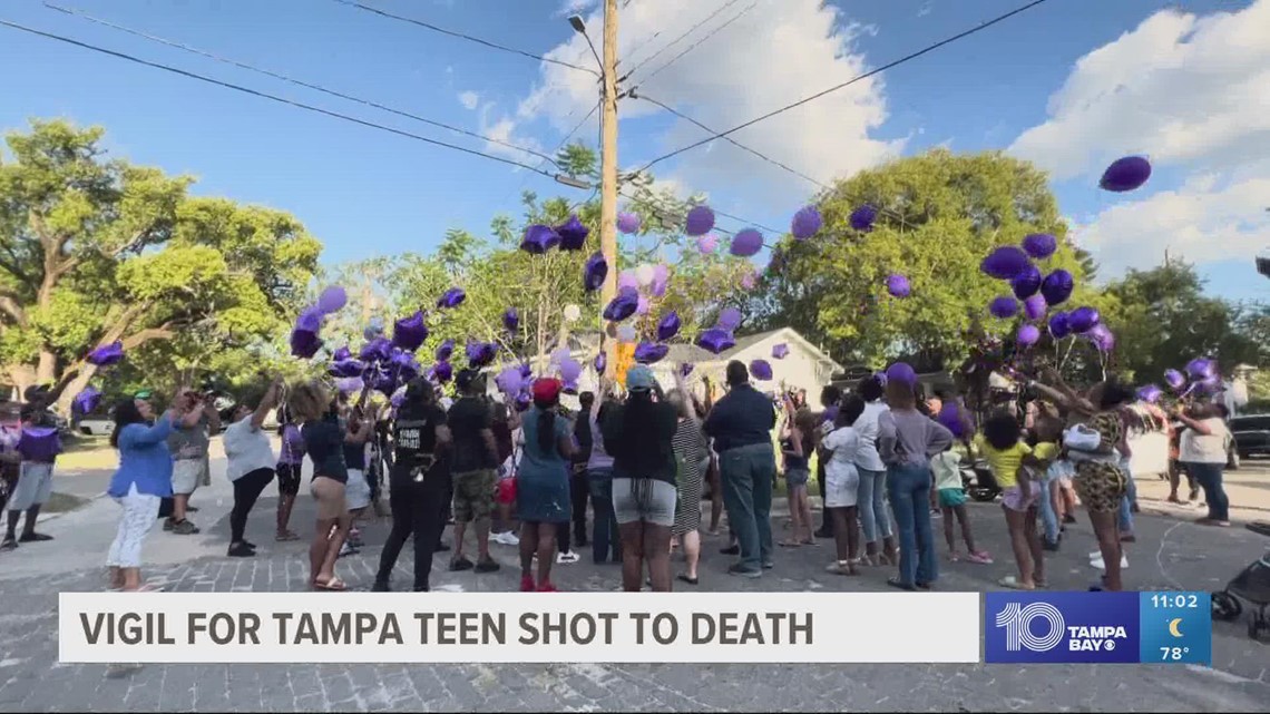 Vigil and balloon release held for 14-year-old girl shot, killed in Tampa
