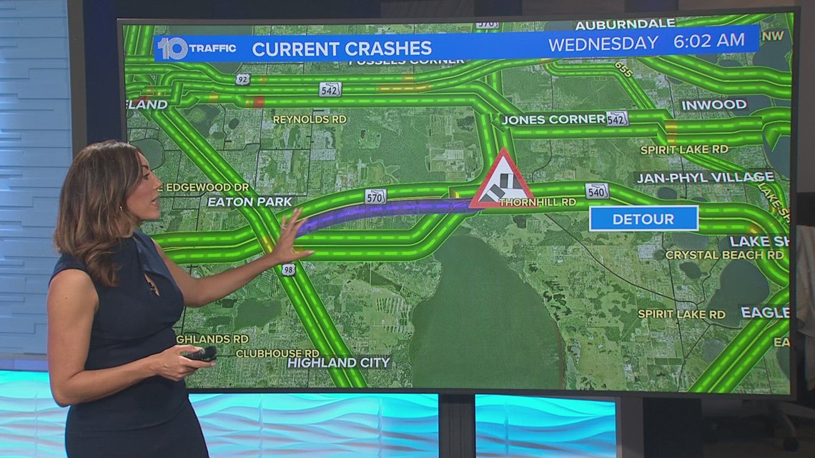 Fatal crash shuts down eastbound lanes on the Polk Parkway | wtsp.com