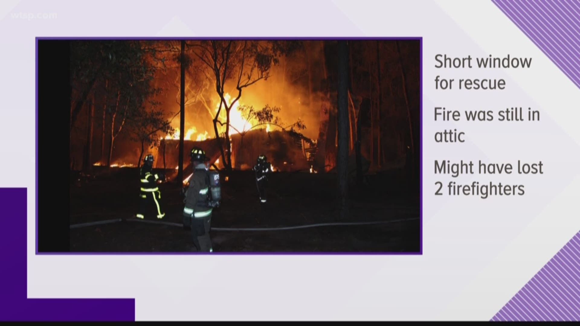 The report said there was no time to rescue the woman inside and trying to do so could have cost firefighters their lives.