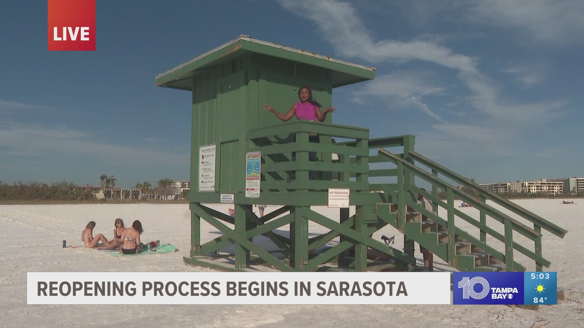 Some Sarasota County beaches and access to the barrier islands will reopen to the public this weekend. 