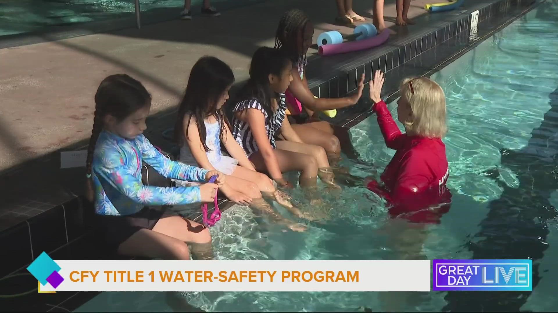 CFY Title 1 Water-Safety Program allows kids to get a two- week water safety class who may not have the means. The program transports the kids during the school day.