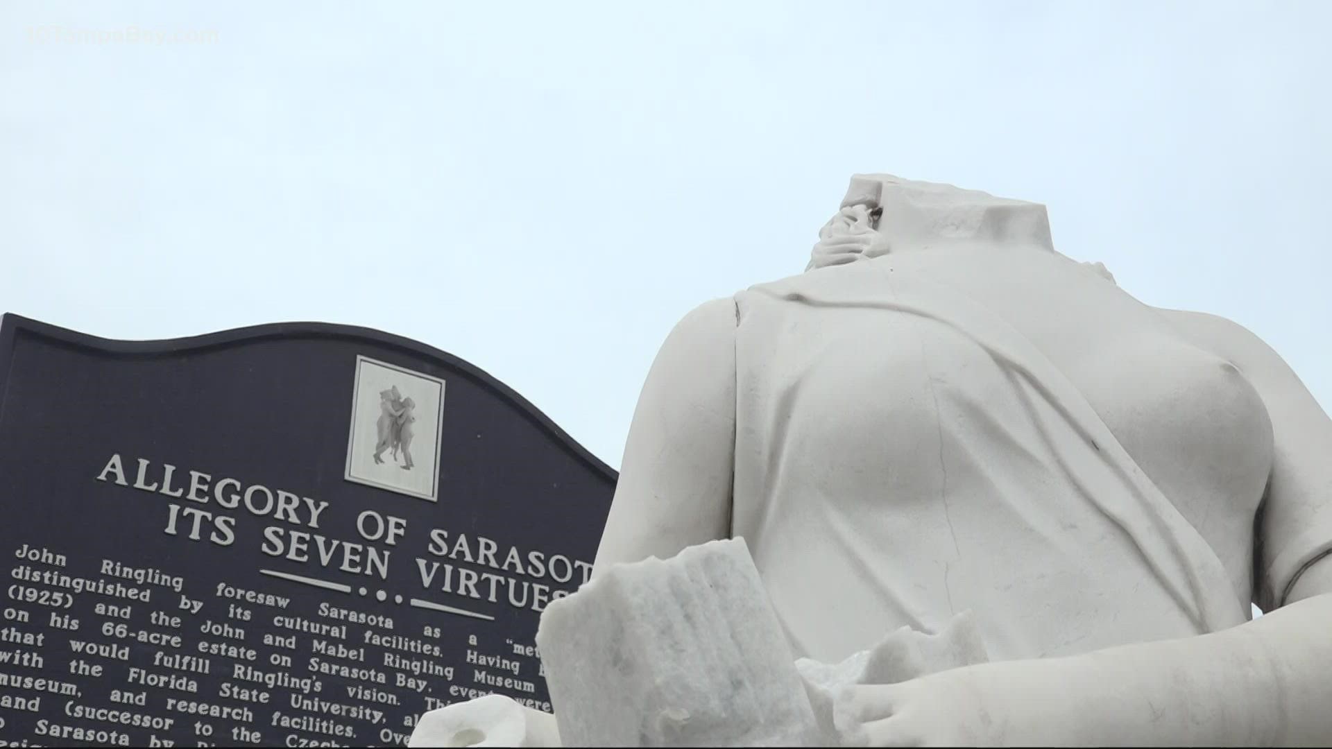 The vandalized statue is one of 21 other statues that sit in St. Armands Circle.