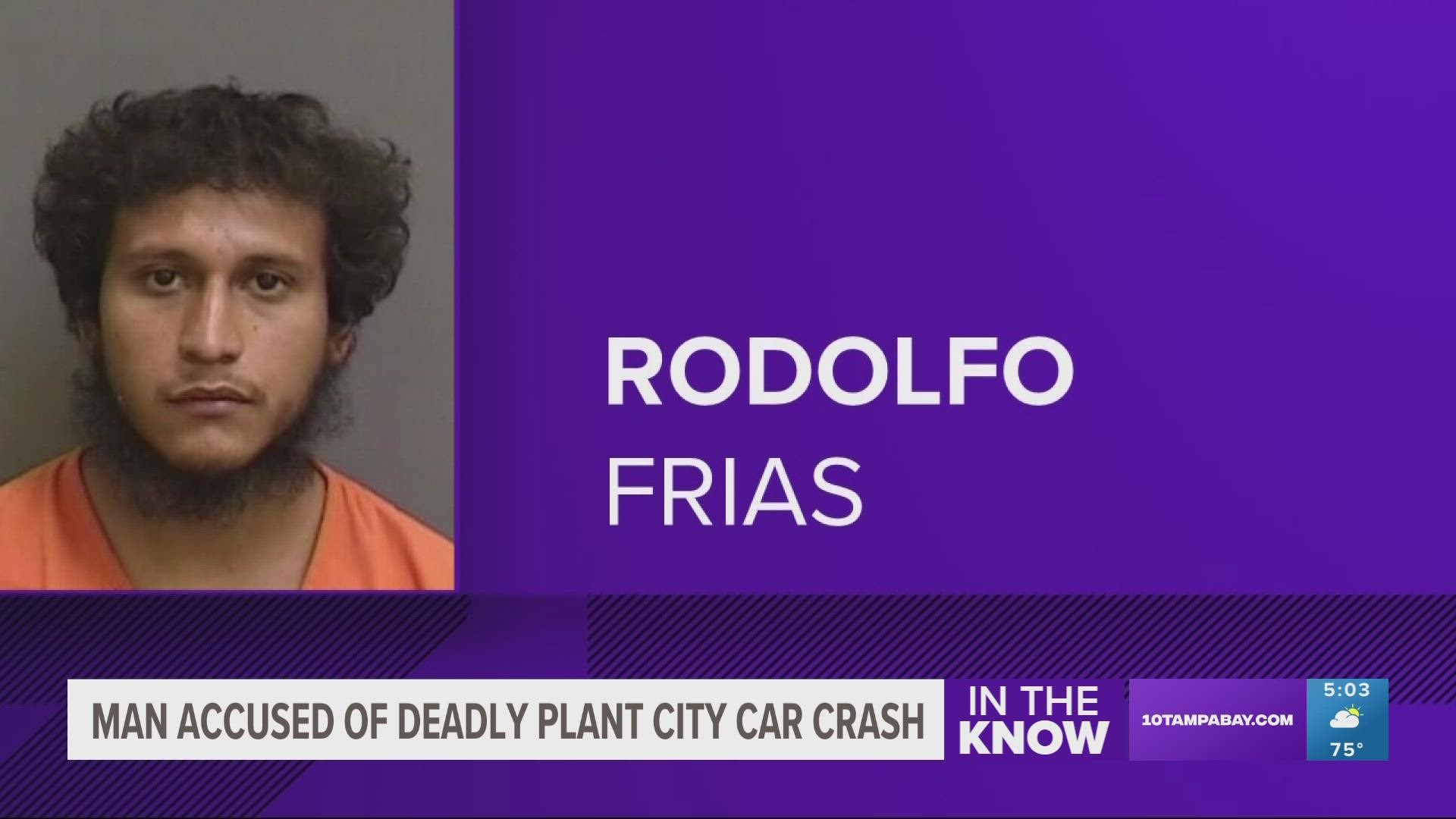 Frias was charged for driving under the influence manslaughter and vehicular homicide.