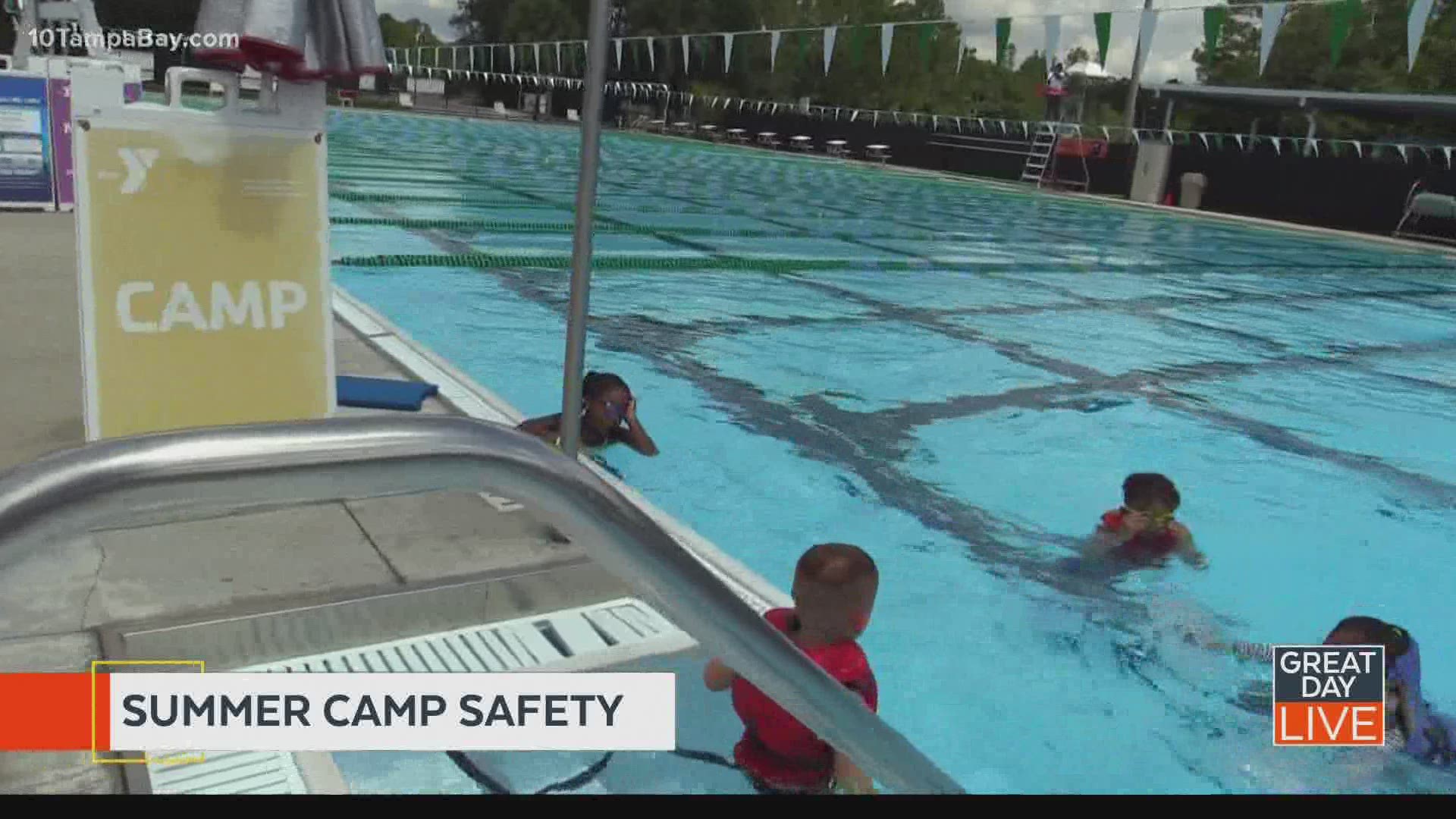 Bart Cape discusses summer camp safety measures at the Tampa YMCA.