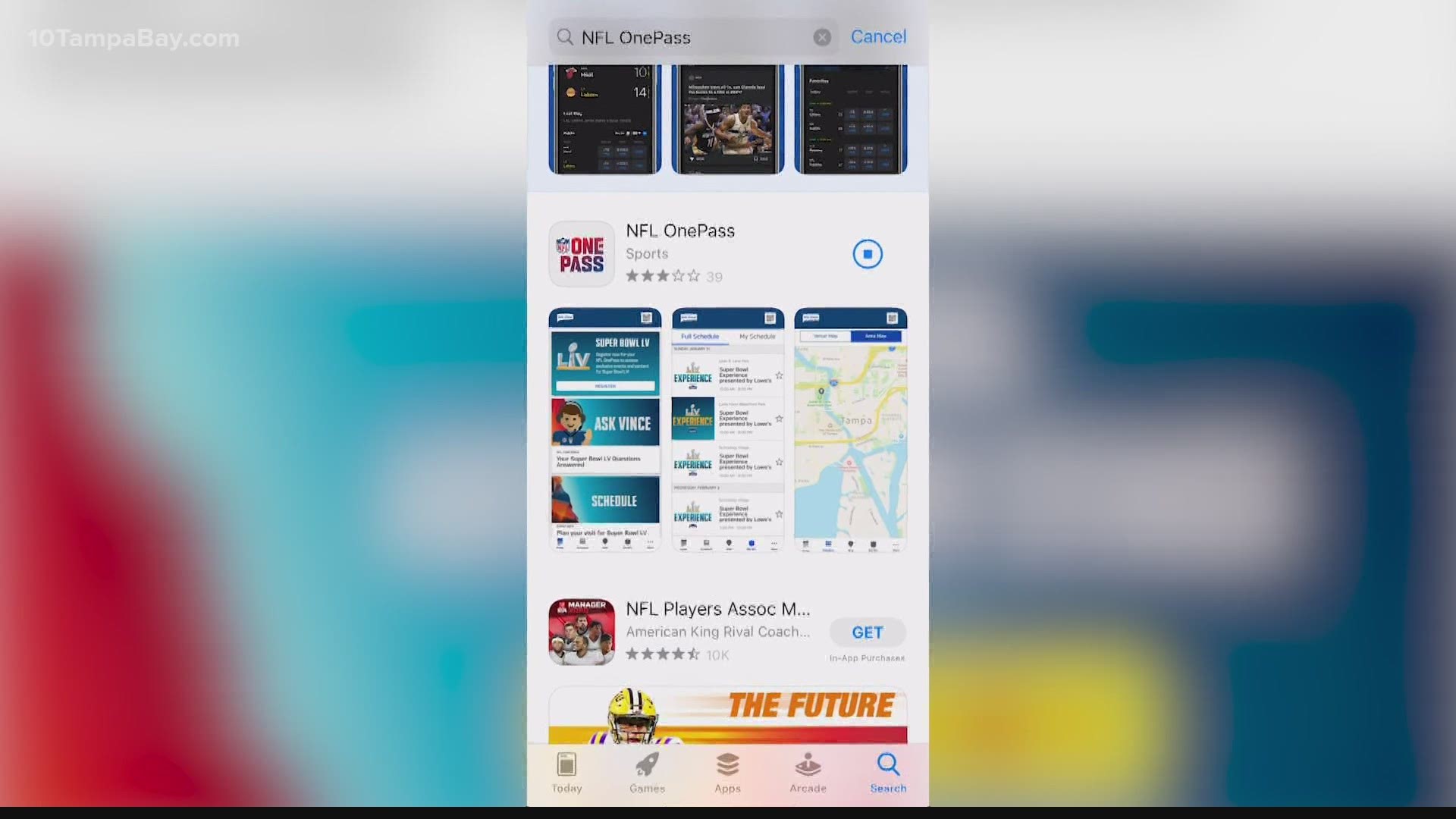 Fans will download the app to reserve free tickets for the Super Bowl Experience in Tampa.