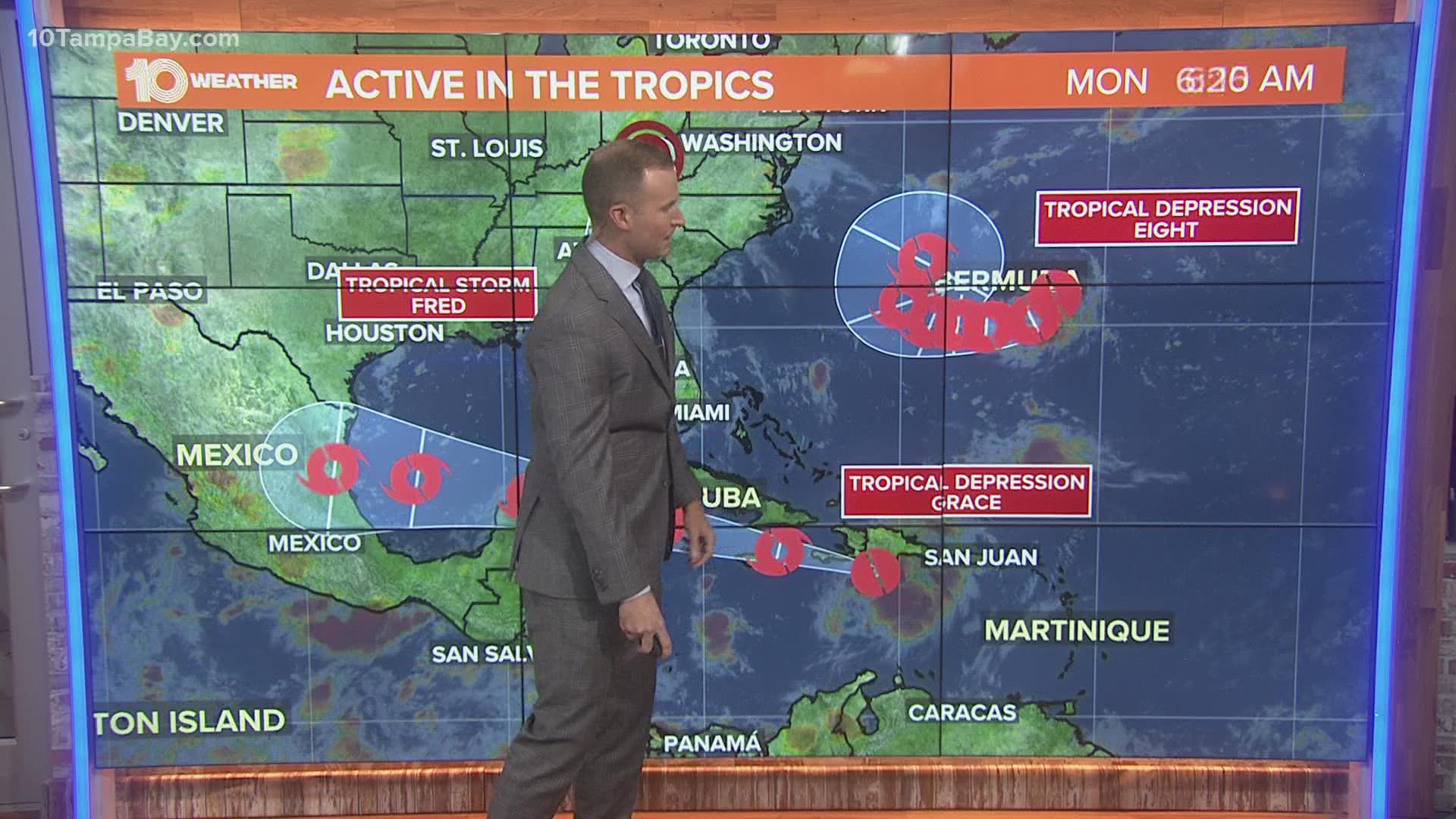 It's getting busy out there in the tropics as we're monitoring three storms.