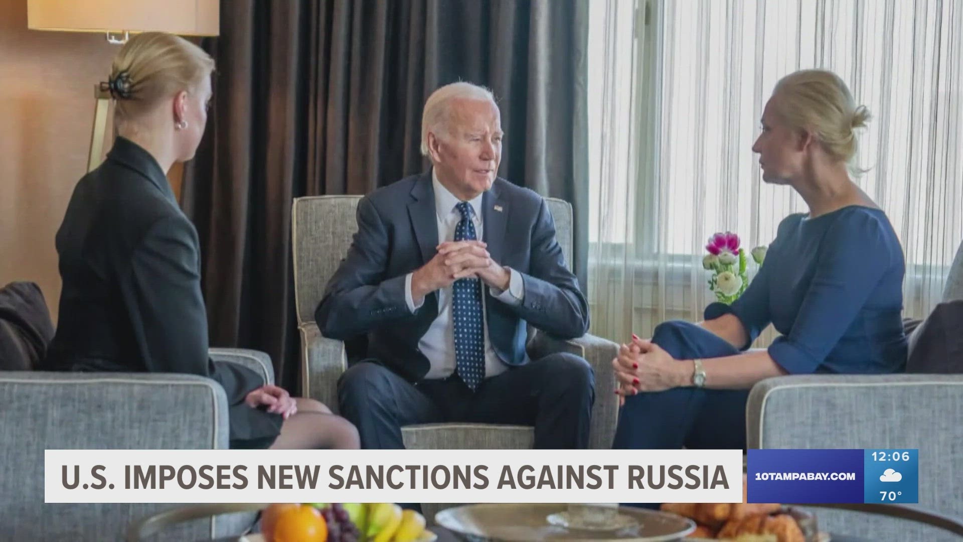 President Biden promised Alexei Navalny's widow and daughter the sanctions would target Russian President Vladimir Putin.