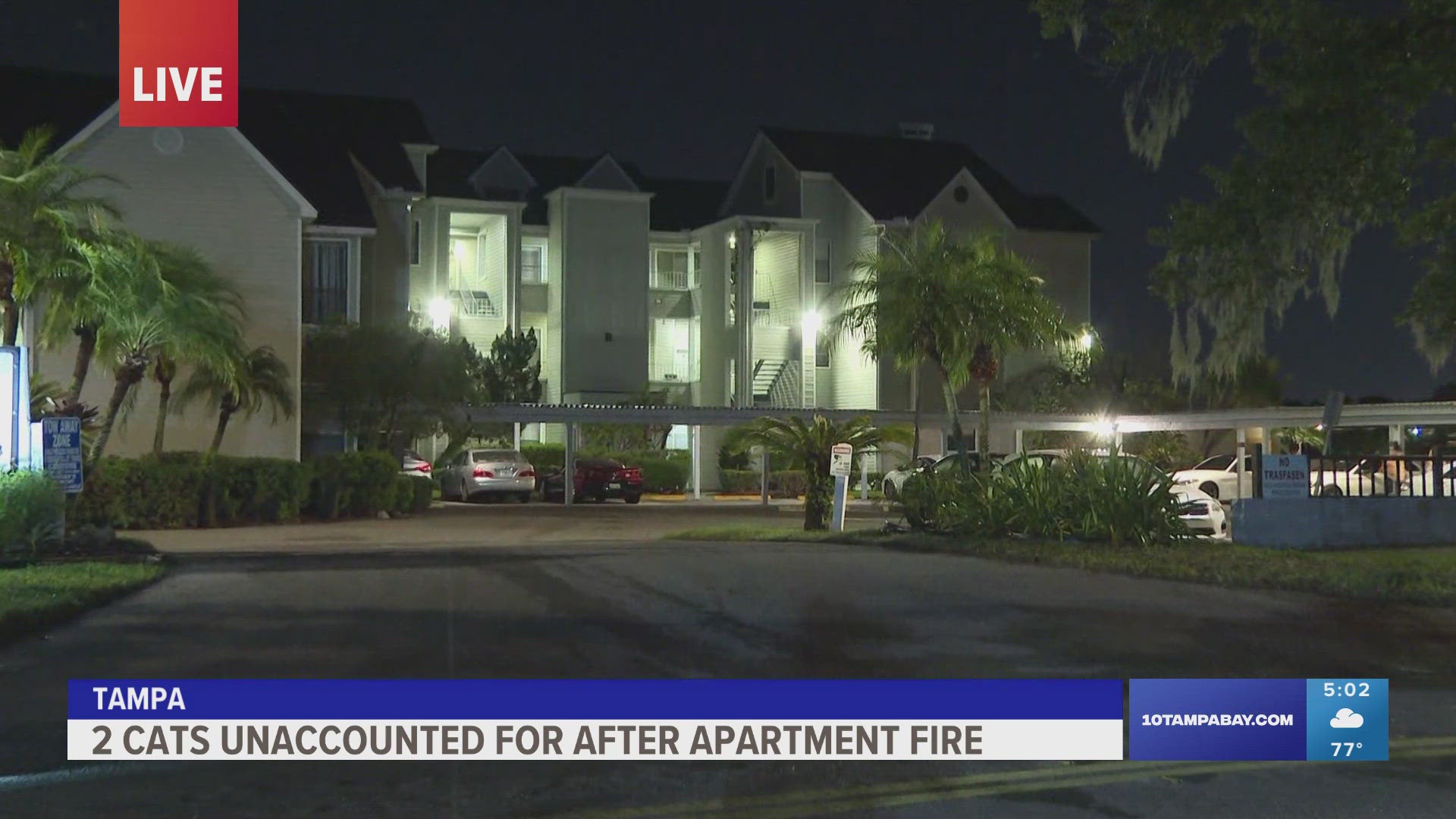 Hillsborough County Fire Rescue responded to a fire early Tuesday morning that affected three units.