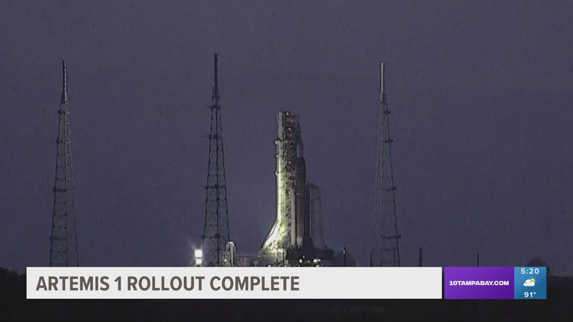 NASA rolls out Artemis moon rocket to launch pad | wtsp.com