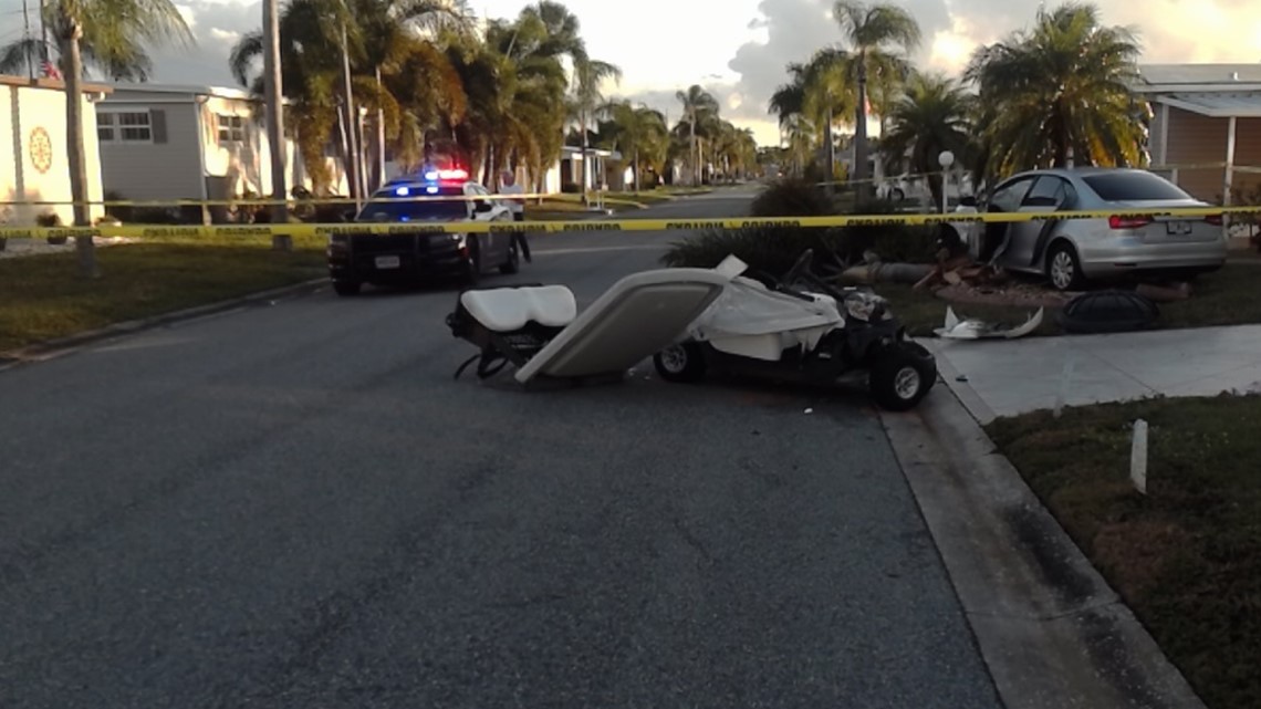 Man Arrested After Crashing Into Golf Cart And Leaving Scene