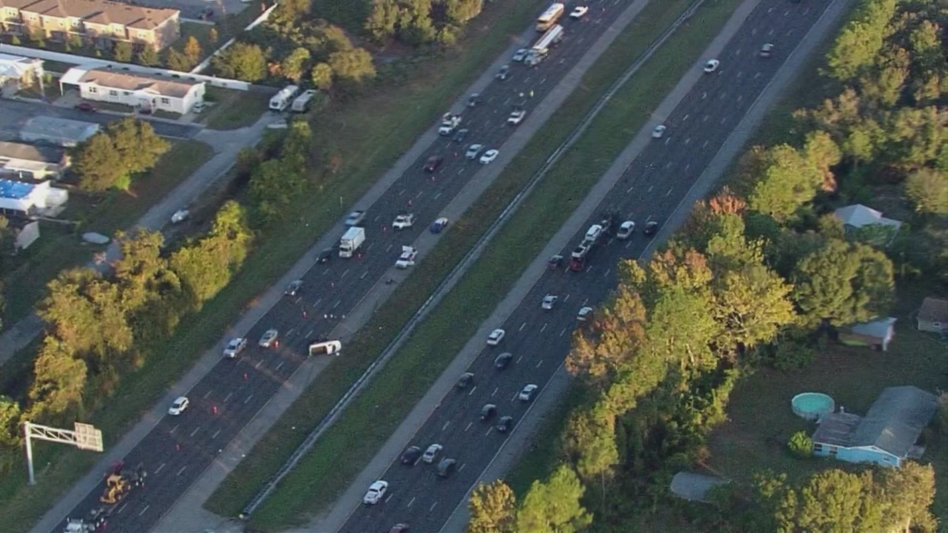 Florida Highway Patrol said the crash happened near mile marker 251 in the southbound lanes.