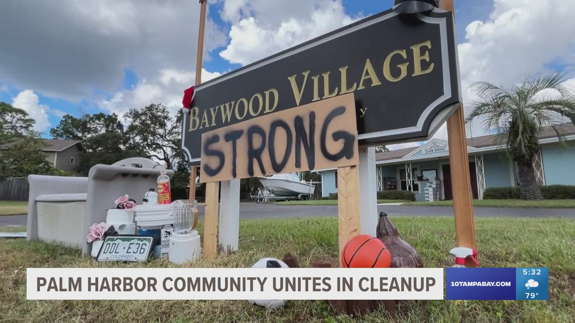 Roughly 500 of the 600 homes in Baywood Village were flooded by Hurricane Helene's storm surge.