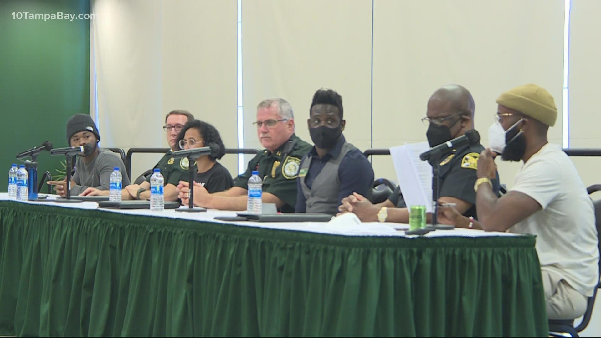 The two groups delved into issues of race and law enforcement.