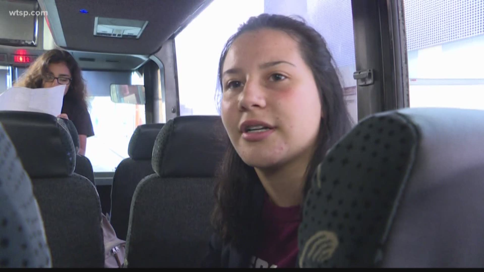 Dozens of students from the local Tampa chapter of March for our Lives are in Tallahassee today to rally against arming school teachers. The group headed to the state's capital on a bus armed with posters, teachers, and lots of snacks for the journey.