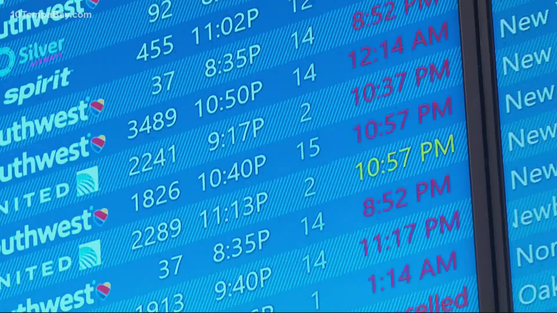 As of now, the airport said weather-related issues are impacting the flights.