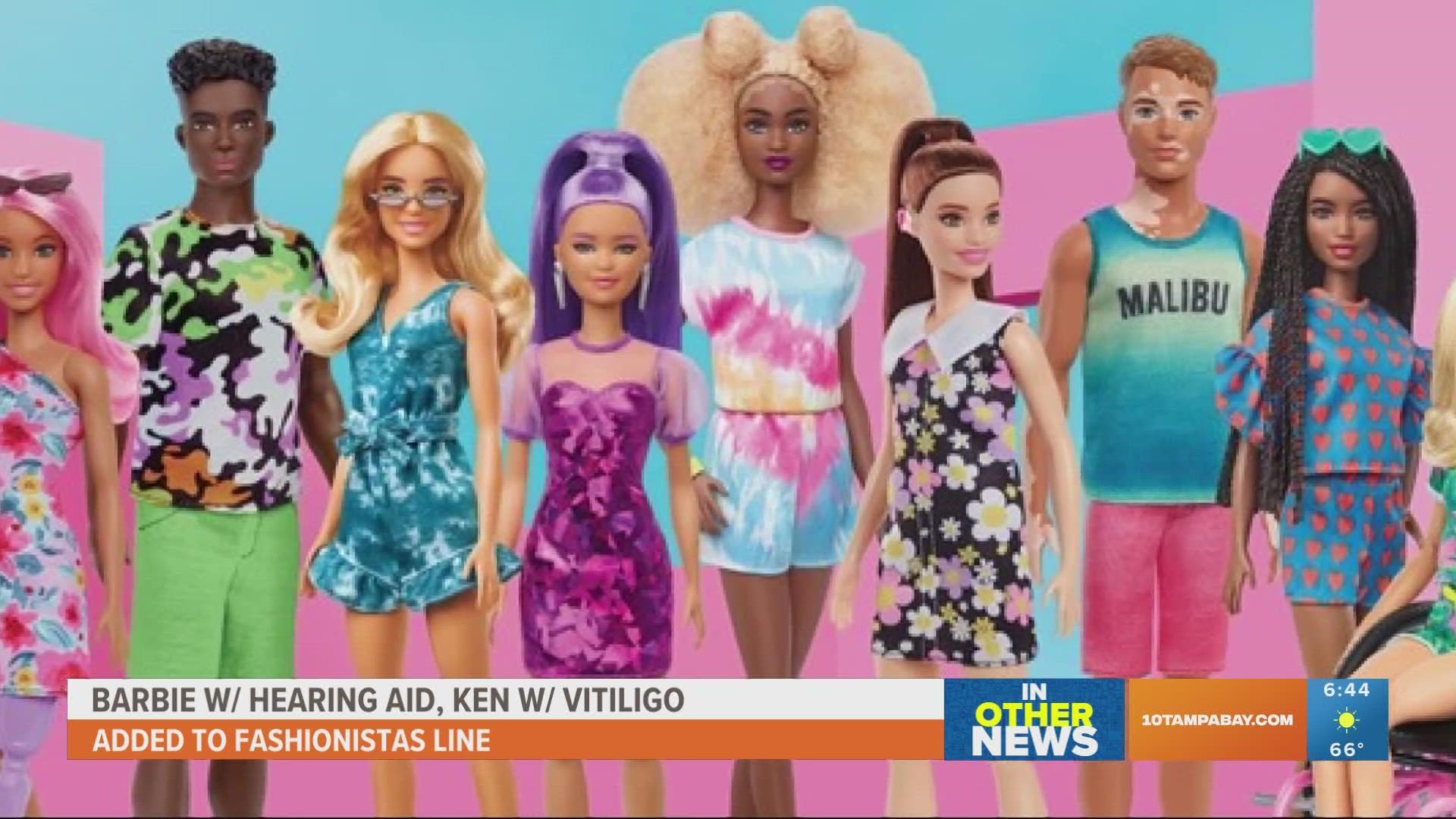 Barbie's newest additions to its Fashionistas line features dolls with conditions meant to diversify the type of people see and interact with.