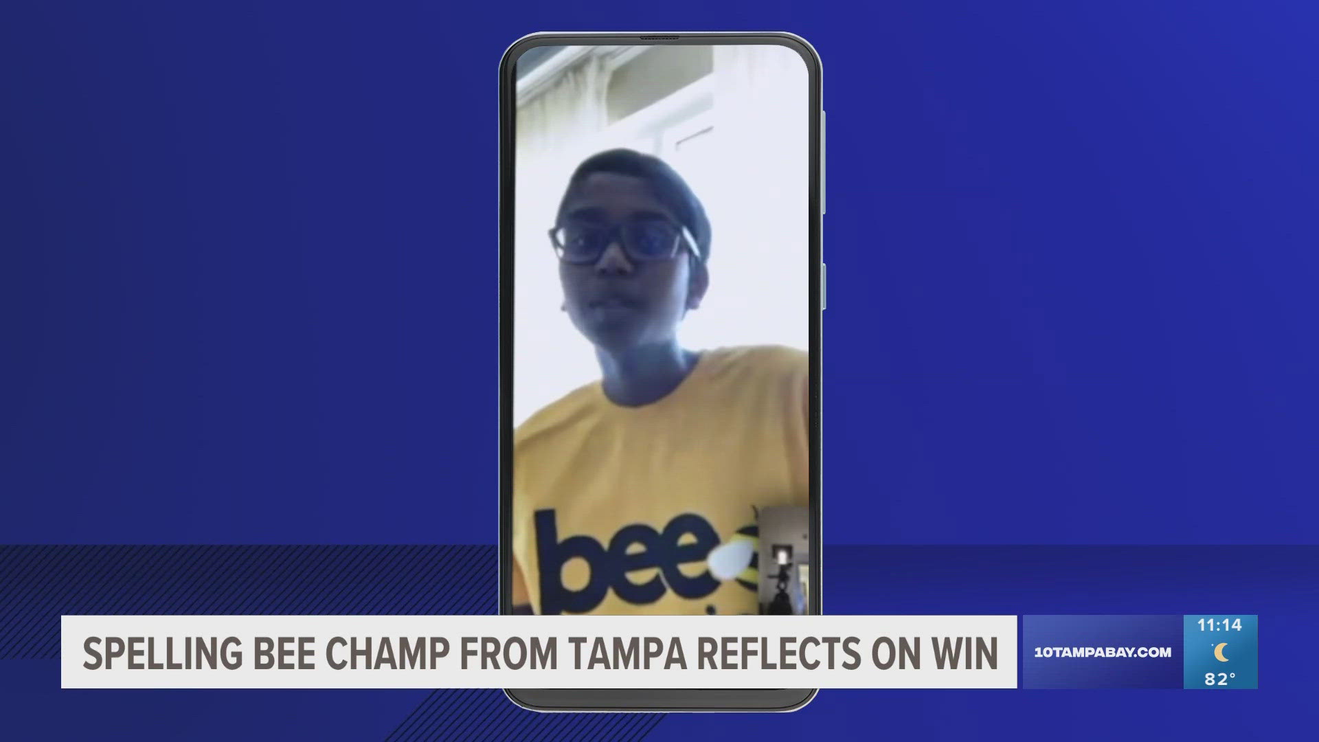 Bruhat Soma, 12, is a rising 8th grader at Turner/Bartels K-8 school in New Tampa. He's the second straight winner from the Tampa Bay area.