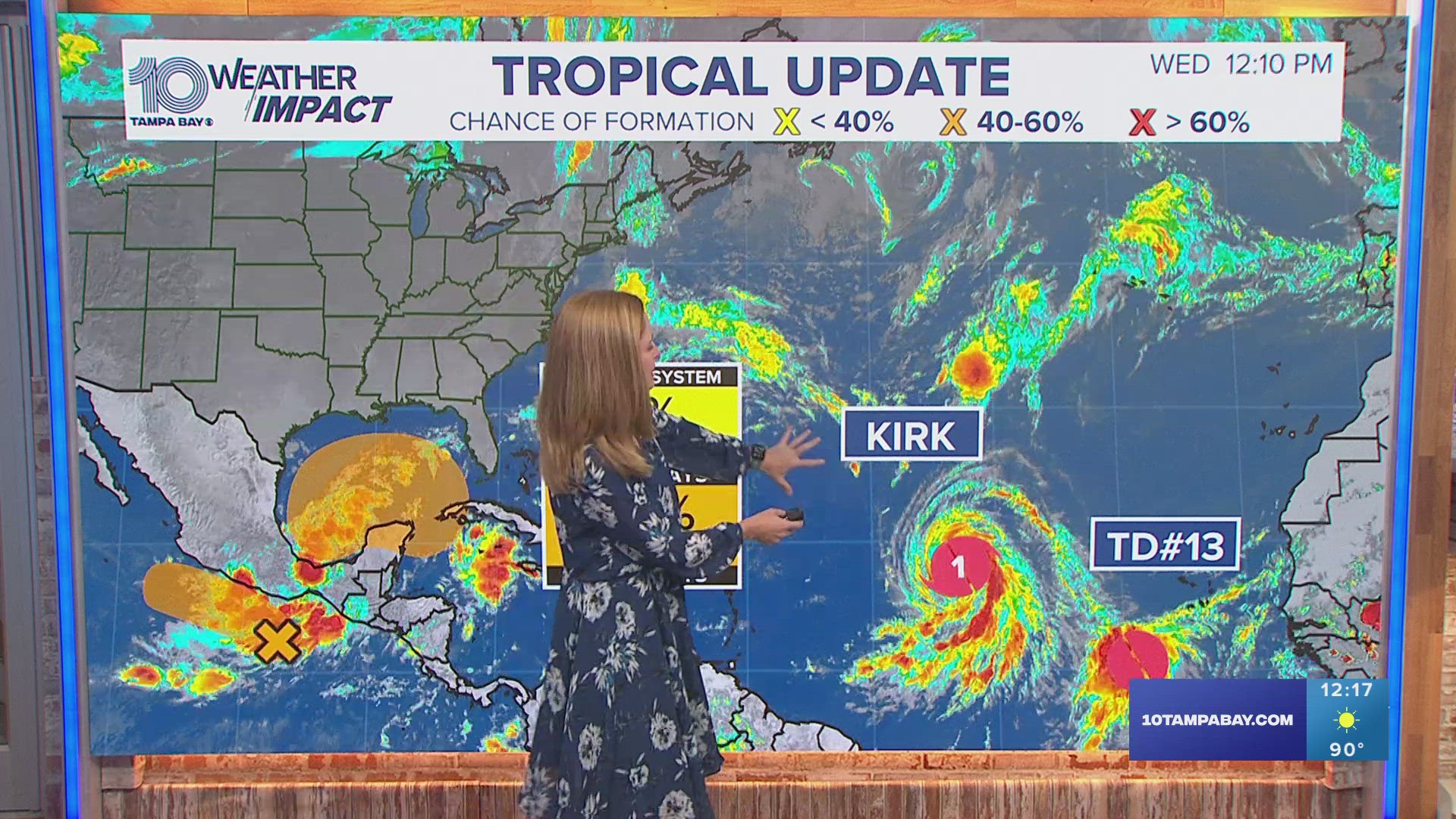 Elsewhere in the tropics, we're keeping a close eye on possible development of a low-pressure area in the Caribbean.