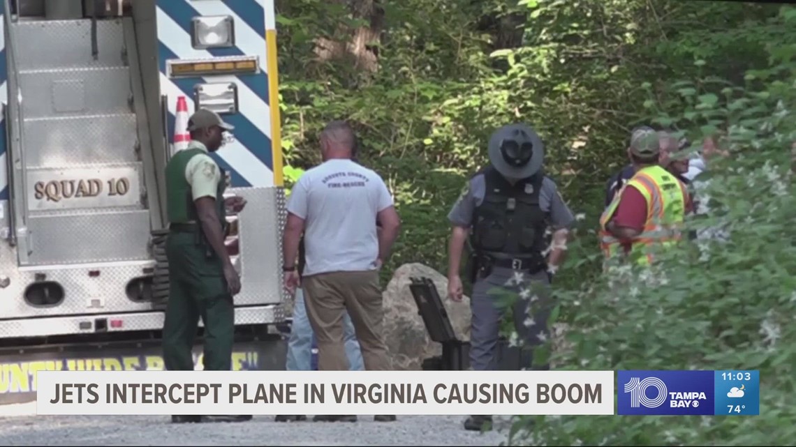 Unresponsive small plane over Washington causes military jet to scramble, later crashes in Virginia