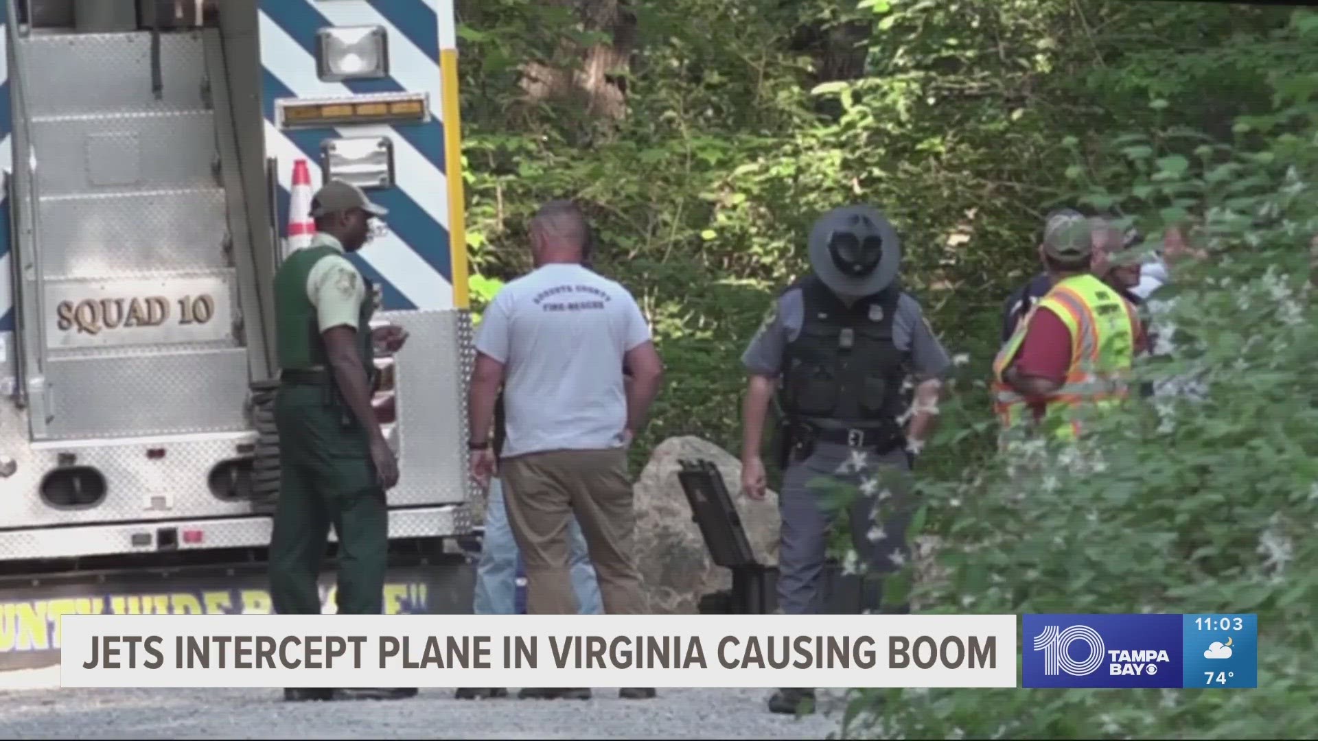 The fighter jet caused a loud sonic boom that was heard across the capital region.