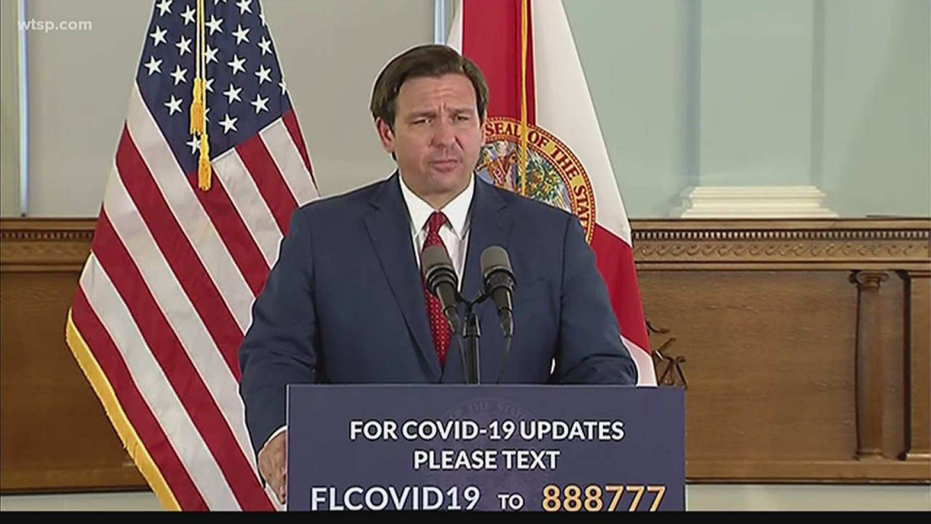 Gov. Ron DeSantis said all Florida students will learn from home for the remainder of the school year.