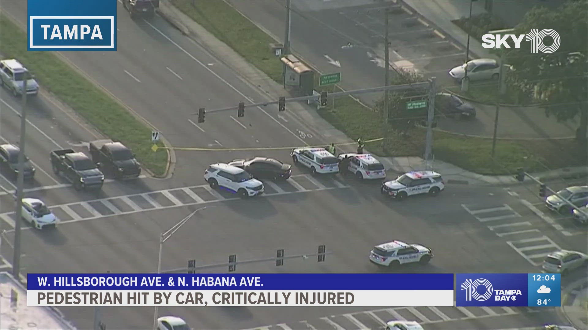 Tampa police have reopened the eastbound lanes of Hillsborough Avenue after a pedestrian was hit.