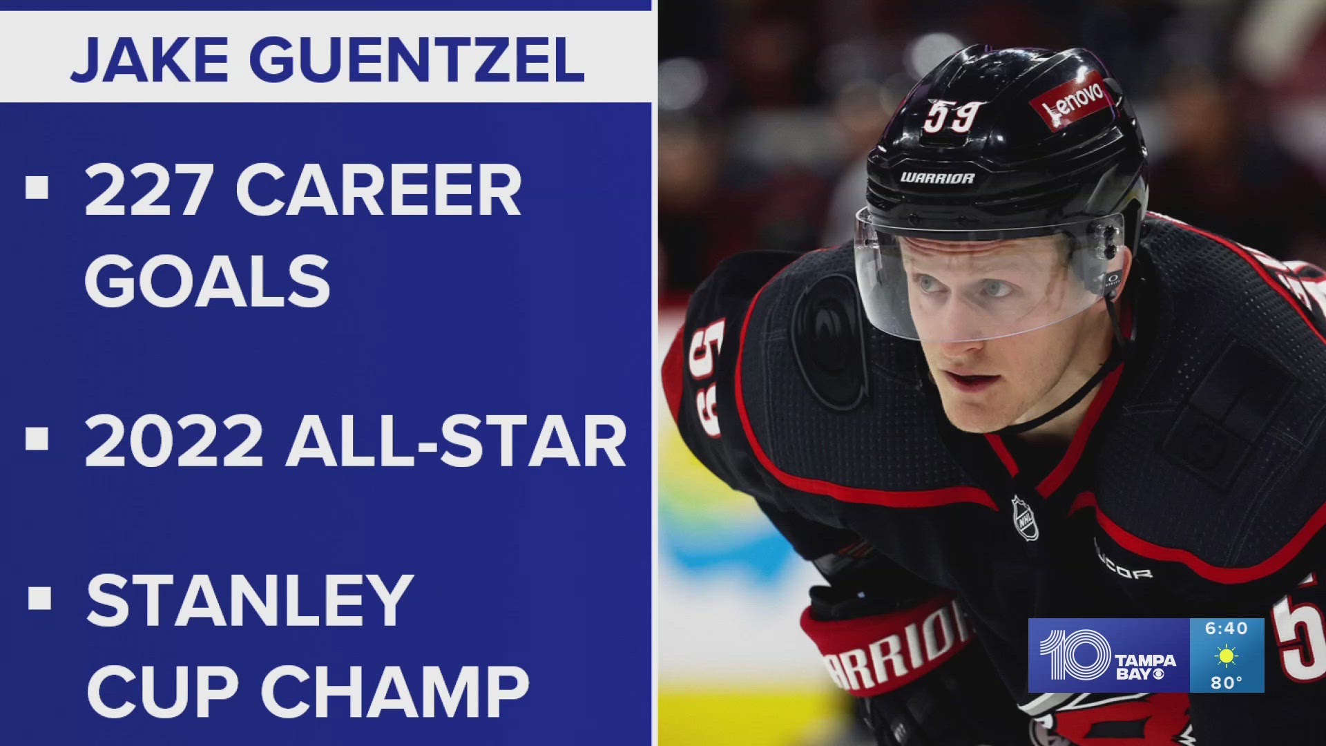 Jake Guentzel is a former all-star and Stlaney Cup champion with a contract worth $9 million per season.