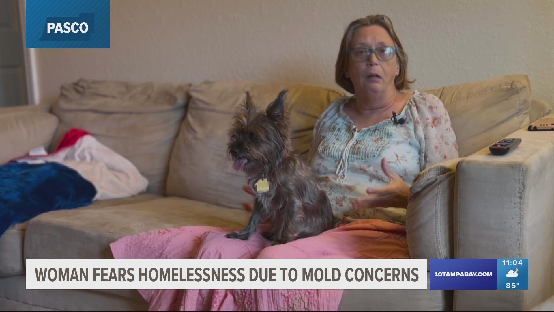 Doreen Kelsey said her apartment has mold issues and she isn't getting the necessary help to fix the problem. She now fears she will live in her car.